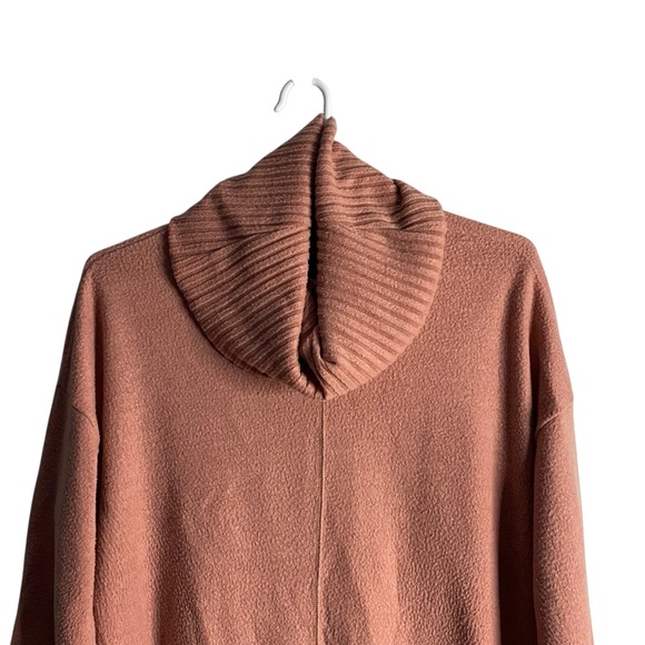 Lulus Women's Coral Cowl Turtleneck Tunic Sweater - Picture 2 of 8